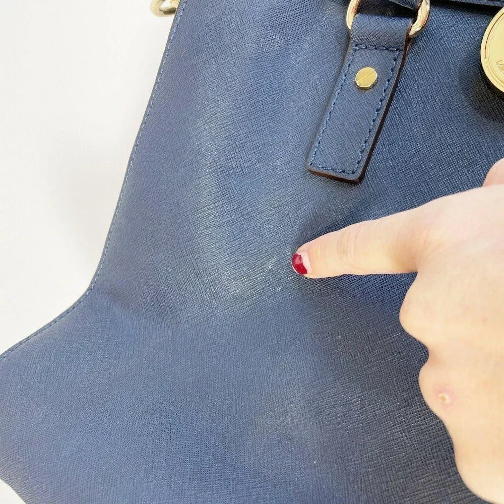 Michael Kors Hamilton Navy‎ Leather Chain MK Signat